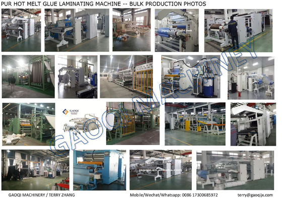 Ενεργειακή εξοικονόμηση Cold Pur Hot Melt Laminator Machine για ενδύματα μέσα σε ξύλινες συσκευασίες