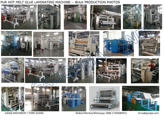 Ενεργειακή εξοικονόμηση Cold Pur Hot Melt Laminator Machine για ενδύματα μέσα σε ξύλινες συσκευασίες
