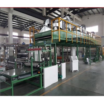 18500mm*3000mm*4550mm Μηχανή στρώσης ταινιών BOPP PET για ρούχα με κόλλα σε βάση νερού