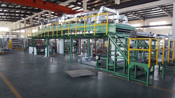 18500mm*3000mm*4550mm Μηχανή στρώσης ταινιών BOPP PET για ρούχα με κόλλα σε βάση νερού